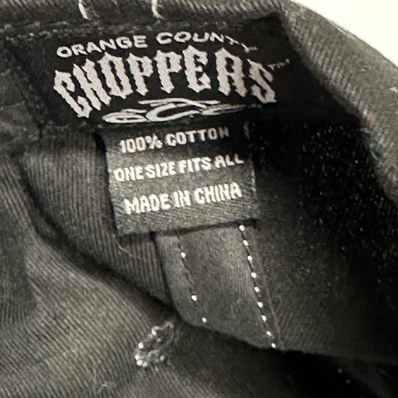 Orange County Choppers Black Cap Hat Motorcycle Embroidered Adjustable Back - Picture 7 of 8